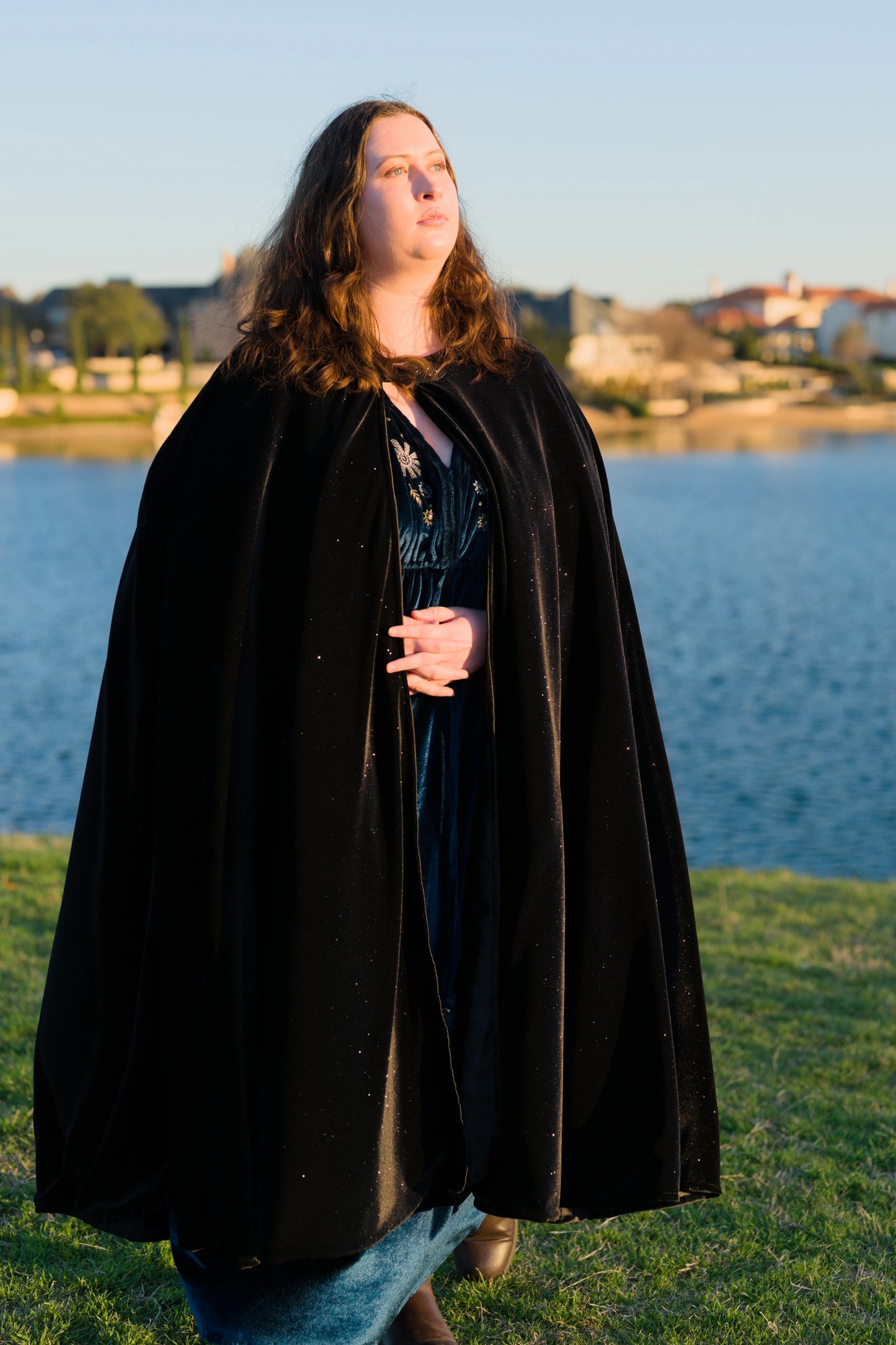 Shimmer Velvet Cloak
