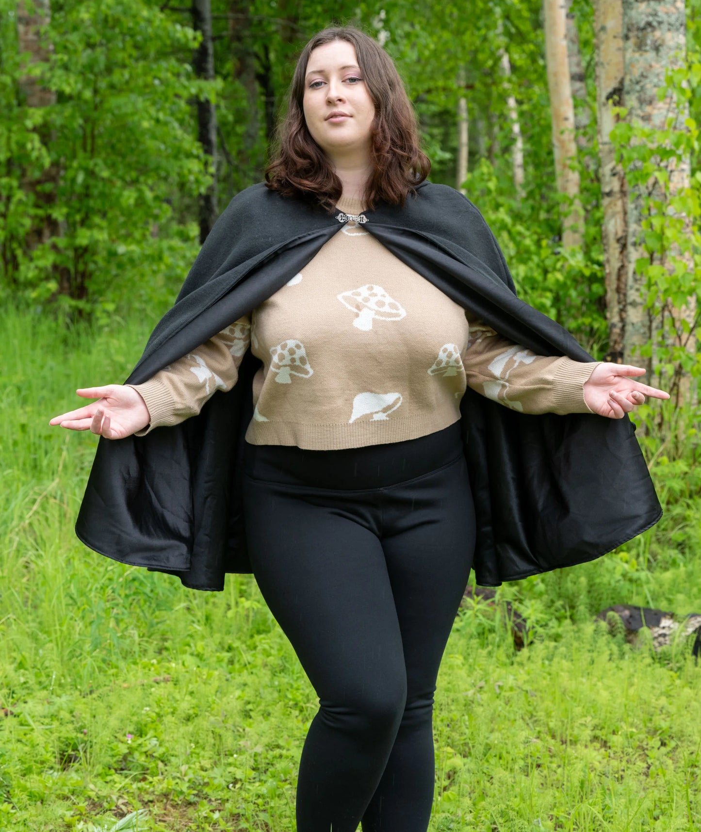 Short Fleece Cloak w/ Pockets