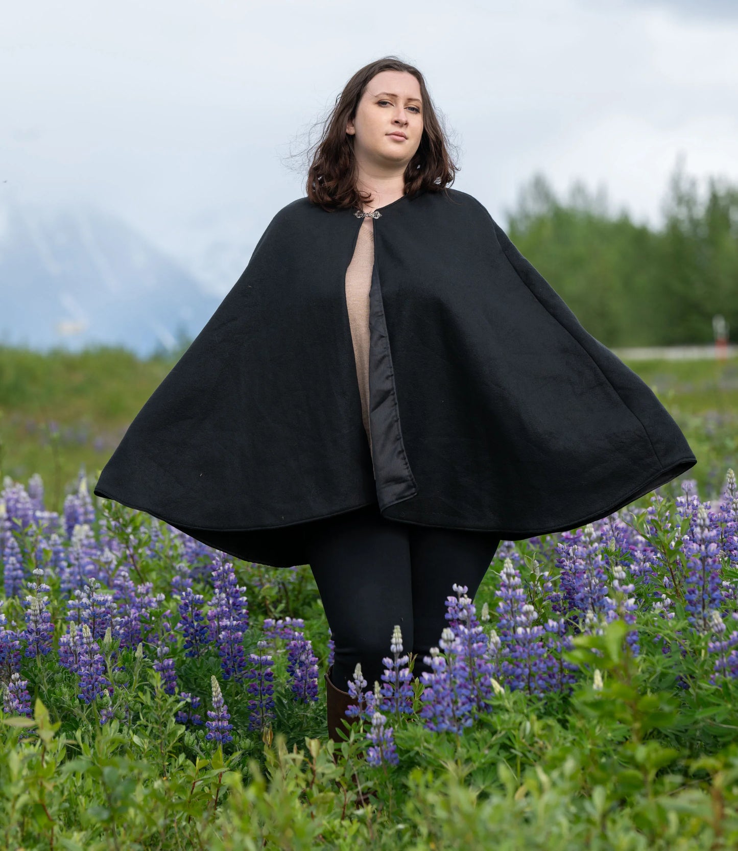 Short Fleece Cloak w/ Pockets