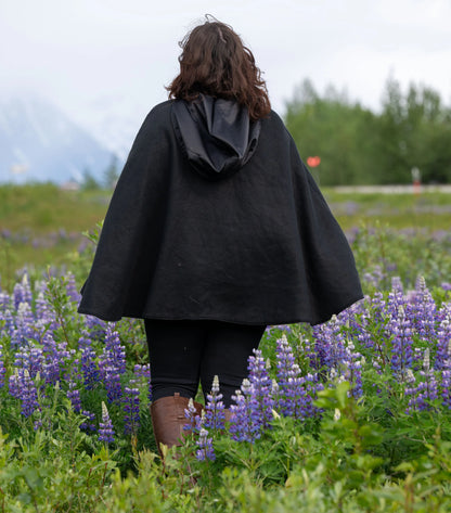 Short Fleece Cloak w/ Pockets