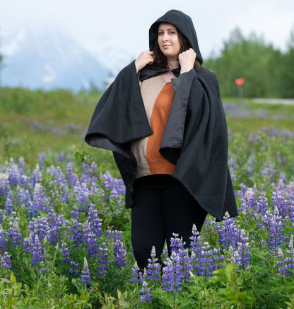 Short Fleece Cloak w/ Pockets