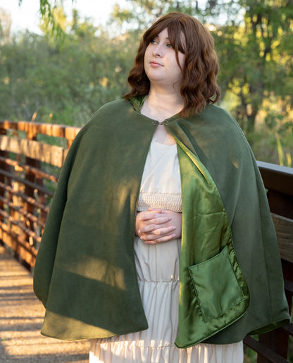 Short Fleece Cloak w/ Pockets