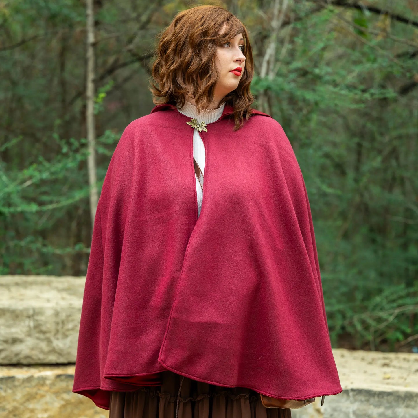 Short Fleece Cloak w/ Pockets