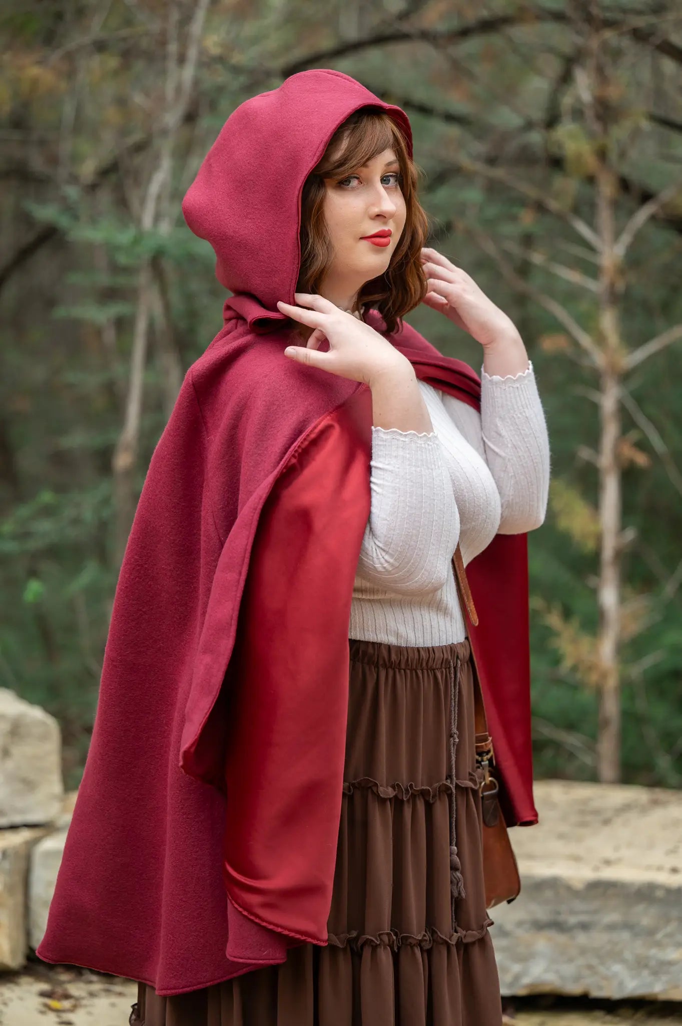 Short Fleece Cloak w/ Pockets