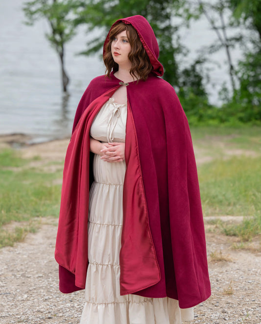 Red Fleece Cloak - Short OOAK
